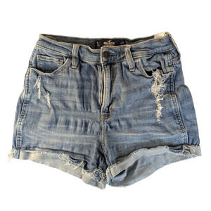 Hollister Jean Shorts Women's 5 w27 Cutoff Ultra High Rise Advanced Stretch Blue